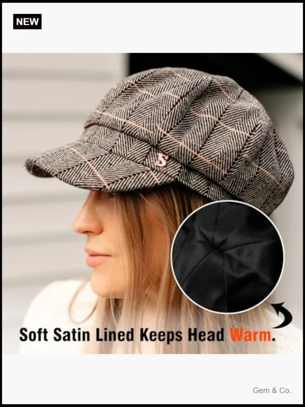 Womens Merino Fashion Newsboy Hat Wool Visor Beret Cabbie Cap
